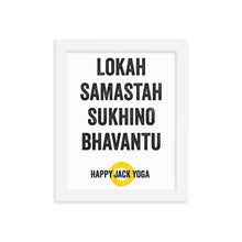 Load image into Gallery viewer, HJY &quot;Lokah Mantra&quot; Framed poster
