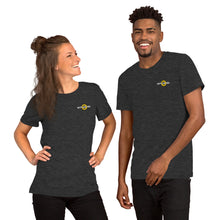 Load image into Gallery viewer, Embroidered Happy Jack Yoga Unisex T-Shirt - Dark

